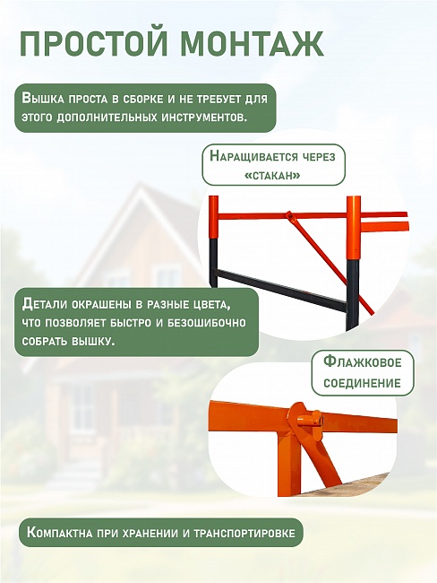 Вышка-тура ВСПР 2,0Х2,0 базовый блок фото 4
